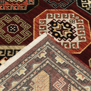 HomeRoots 2' Elegant Oriental Power Loom Runner Rug - Stain Resistant, Fringed Tassels, Durable & Stylish Accent 2' x 6' 509208