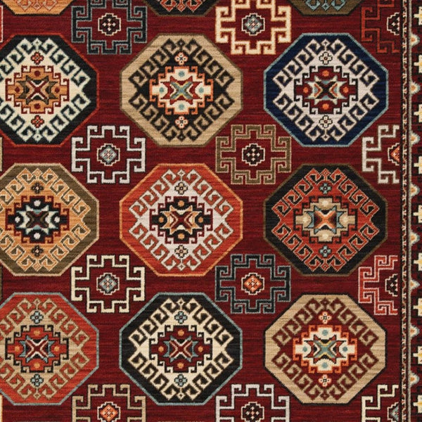 HomeRoots 2' Elegant Oriental Power Loom Runner Rug - Stain Resistant, Fringed Tassels, Durable & Stylish Accent 3' x 5' 509209