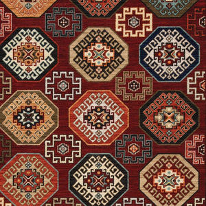 HomeRoots 2' Elegant Oriental Power Loom Runner Rug - Stain Resistant, Fringed Tassels, Durable & Stylish Accent 5' X 8' 509210