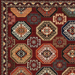 HomeRoots 2' Elegant Oriental Power Loom Runner Rug - Stain Resistant, Fringed Tassels, Durable & Stylish Accent 7' X 10' 509211