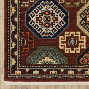 HomeRoots 2' Elegant Oriental Power Loom Runner Rug - Stain Resistant, Fringed Tassels, Durable & Stylish Accent 8' X 11' 509212