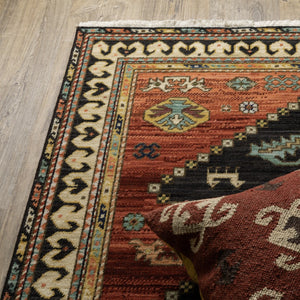 HomeRoots 2' Navy Blue Oriental Runner Rug - Elegant Power Loom Design with Fringe for Hallways & Entryways 2' x 6' 509221