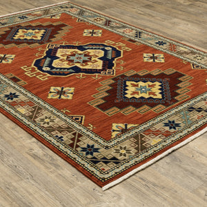 HomeRoots 2' Elegant Oriental Runner Rug with Fringe - Stain Resistant, Durable, and Colorfast for Busy Homes 5' X 8' 509257