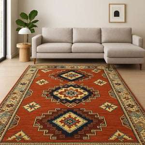 HomeRoots 2' Elegant Oriental Runner Rug with Fringe - Stain Resistant, Durable, and Colorfast for Busy Homes 8' X 11' 509259