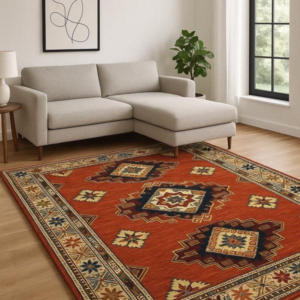 HomeRoots 2' Elegant Oriental Runner Rug with Fringe - Stain Resistant, Durable, and Colorfast for Busy Homes 10' X 13' 509260