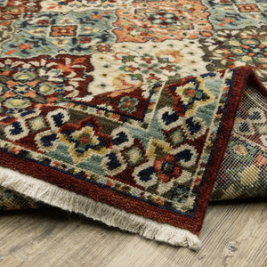 HomeRoots 2' Elegant Oriental-Inspired Runner Rug with Rich Colors, Stain Resistance, and Classic Fringe Design 2' x 6' 509269