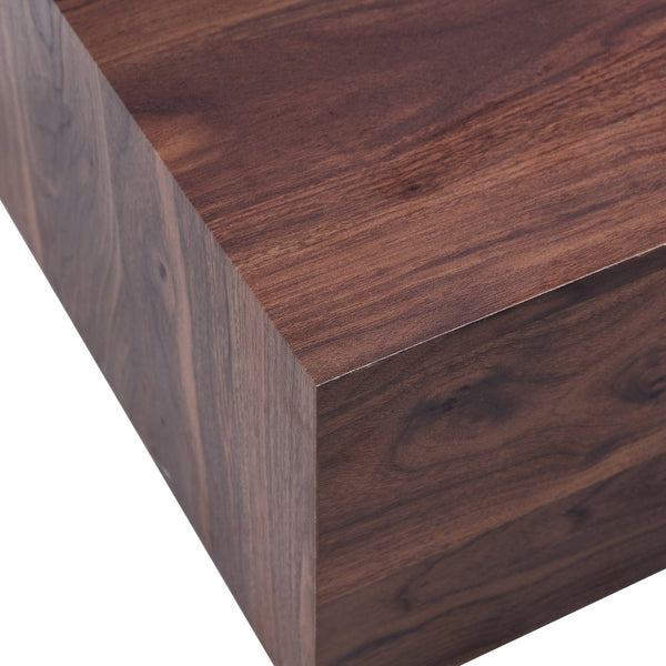 English Elm 39.3*23.6*12 Walnut Grain Mdf Low Profile Coffee Table for Modern Living Rooms W1151P433604