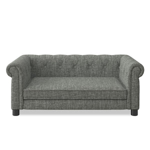 English Elm Elegant Linen Pet Sofa with Cushioned Seat for Dogs Scandinavian Modern Living Room W487P271480