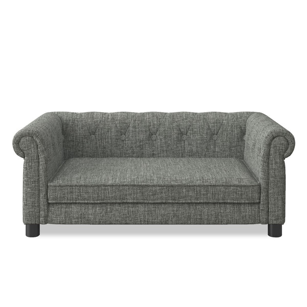 English Elm Elegant Linen Pet Sofa with Cushioned Seat for Dogs Scandinavian Modern Living Room W487P271480