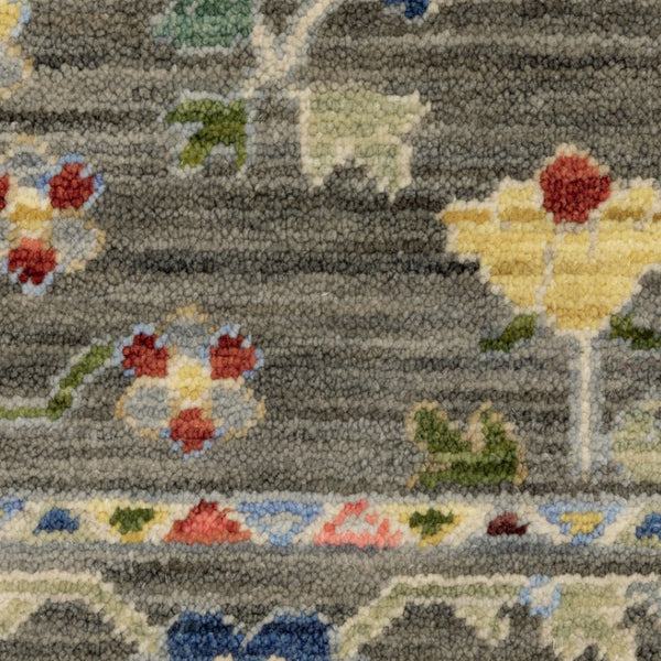 HomeRoots 2' Versatile Oriental Runner Rug with Multicolor Design and Stain-Resistant Features for High-Traffic Areas Grey/ Multi 9'10" x 12'10" 509281