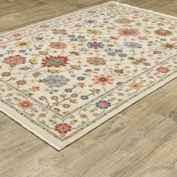 HomeRoots 2' Versatile Oriental Runner Rug with Multicolor Design and Stain-Resistant Features for High-Traffic Areas 5' X 8' 509285
