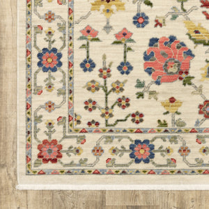 HomeRoots 2' Versatile Oriental Runner Rug with Multicolor Design and Stain-Resistant Features for High-Traffic Areas 5' X 8' 509285