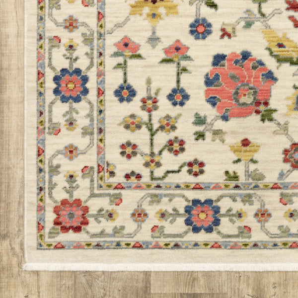 HomeRoots 2' Versatile Oriental Runner Rug with Multicolor Design and Stain-Resistant Features for High-Traffic Areas 5' X 8' 509285