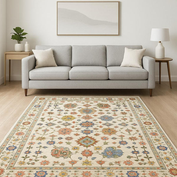 HomeRoots 2' Versatile Oriental Runner Rug with Multicolor Design and Stain-Resistant Features for High-Traffic Areas 8' X 11' 509287