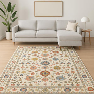 HomeRoots 2' Versatile Oriental Runner Rug with Multicolor Design and Stain-Resistant Features for High-Traffic Areas 10' X 13' 509288