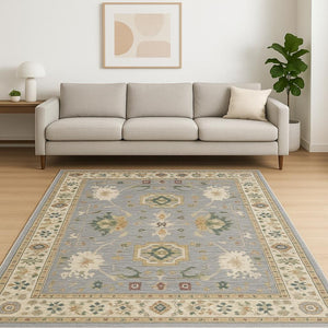 HomeRoots 2' Elegant Oriental Power Loom Runner Rug - Stain Resistant, Multi-Color, Fringed, Durable Design 7' X 10' 509293