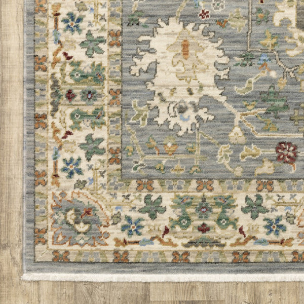 HomeRoots 2' Elegant Oriental Power Loom Runner Rug - Stain Resistant, Multi-Color, Fringed, Durable Design 7' X 10' 509293