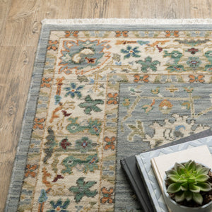 HomeRoots 2' Elegant Oriental Power Loom Runner Rug - Stain Resistant, Multi-Color, Fringed, Durable Design 10' X 13' 509295