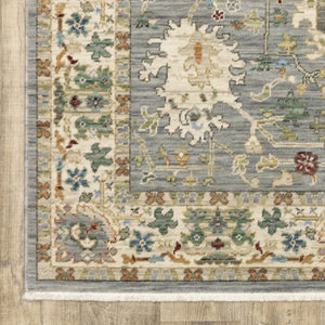 HomeRoots 2' Elegant Oriental Power Loom Runner Rug - Stain Resistant, Multi-Color, Fringed, Durable Design 10' X 13' 509295