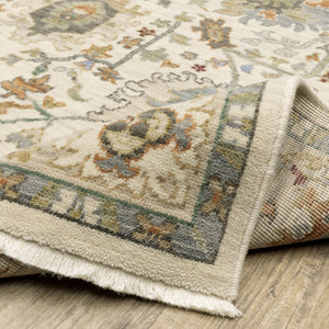 HomeRoots 2' Elegant Oriental Power Loom Runner Rug - Stain Resistant, Multi-Color, Fringed, Durable Design 5' X 8' 509299