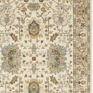 HomeRoots 2' Elegant Oriental Power Loom Runner Rug - Stain Resistant, Multi-Color, Fringed, Durable Design 7' X 10' 509300