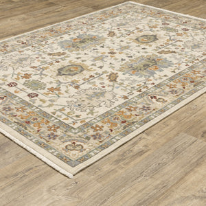 HomeRoots 2' Elegant Oriental Power Loom Runner Rug - Stain Resistant, Multi-Color, Fringed, Durable Design 7' X 10' 509300