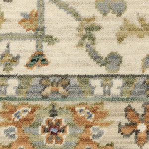 HomeRoots 2' Elegant Oriental Power Loom Runner Rug - Stain Resistant, Multi-Color, Fringed, Durable Design 10' X 13' 509302