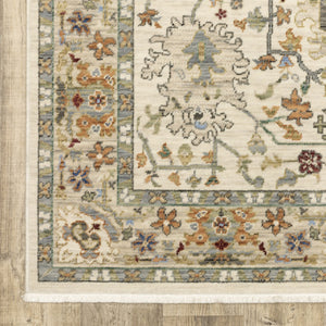 HomeRoots 2' Elegant Oriental Power Loom Runner Rug - Stain Resistant, Multi-Color, Fringed, Durable Design 10' X 13' 509302