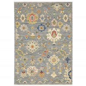 HomeRoots 2' Elegant Oriental Runner Rug with Vibrant Colors, Stain Resistance, and Classic Fringe Tassels 8' X 11' 509322