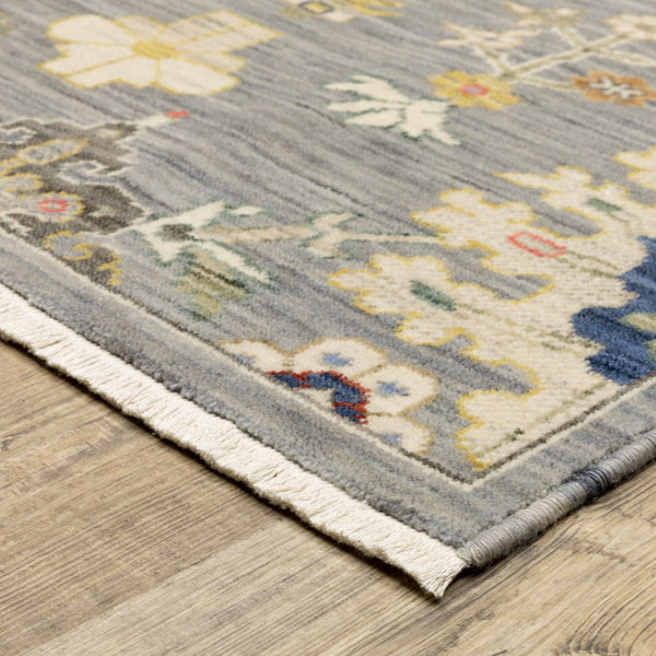 HomeRoots 2' Elegant Oriental Runner Rug with Vibrant Colors, Stain Resistance, and Classic Fringe Tassels 8' X 11' 509322