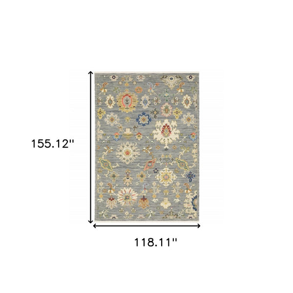 HomeRoots 2' Elegant Oriental Runner Rug with Vibrant Colors, Stain Resistance, and Classic Fringe Tassels 10' X 13' 509323