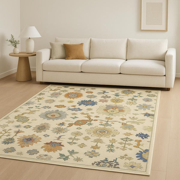 HomeRoots 2' Elegant Oriental Runner Rug with Vibrant Colors, Stain Resistance, and Classic Fringe Tassels 8' X 11' 509329