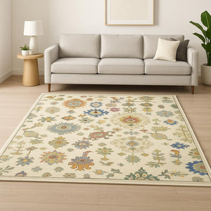 HomeRoots 2' Elegant Oriental Runner Rug with Vibrant Colors, Stain Resistance, and Classic Fringe Tassels 10' X 13' 509330