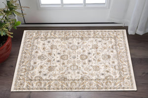 HomeRoots 2' Elegant Oriental Power Loom Runner Rug - Stain Resistant, Durable, Timeless Design for Any Space 3' x 5' 509396