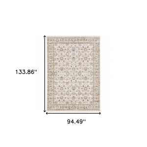HomeRoots 2' Elegant Oriental Power Loom Runner Rug - Stain Resistant, Durable, Timeless Design for Any Space 8' X 11' 509399