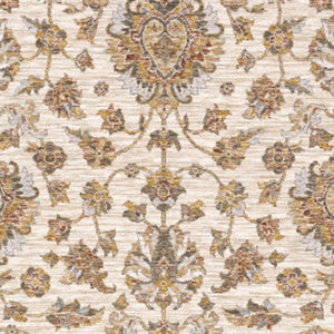 Homeroots 3' X 5' Rust And Ivory Oriental Power Loom Stain Resistant Area Rug With Fringe Rust,Ivory Polyester 509409