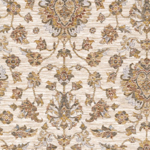 Homeroots 8' X 11' Rust And Ivory Oriental Power Loom Stain Resistant Area Rug With Fringe Rust,Ivory Polyester 509412