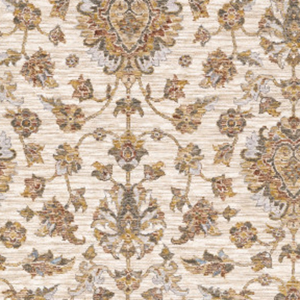 Homeroots 8' X 11' Rust And Ivory Oriental Power Loom Stain Resistant Area Rug With Fringe Rust,Ivory Polyester 509412