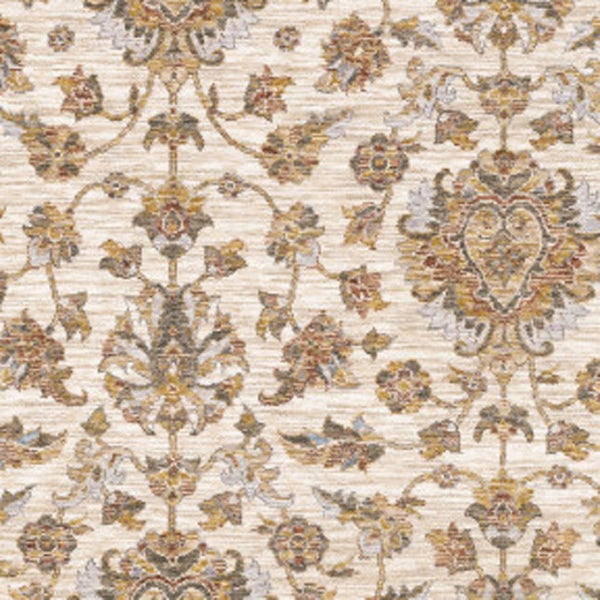 HomeRoots 2' X 8' Elegant Rust and Ivory Oriental Runner Rug – Stain Resistant, Durable, and Timeless Design 10' X 13' 509413