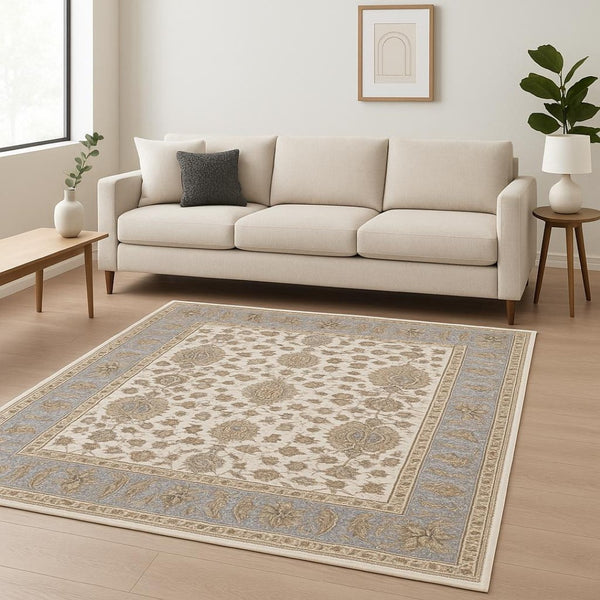 HomeRoots 2' X 8' Elegant Rust and Ivory Oriental Runner Rug – Stain Resistant, Durable, and Timeless Design 7' X 10' 509425