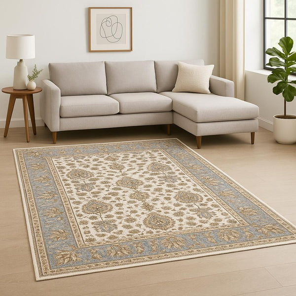 HomeRoots 2' X 8' Elegant Rust and Ivory Oriental Runner Rug – Stain Resistant, Durable, and Timeless Design 8' X 11' 509426