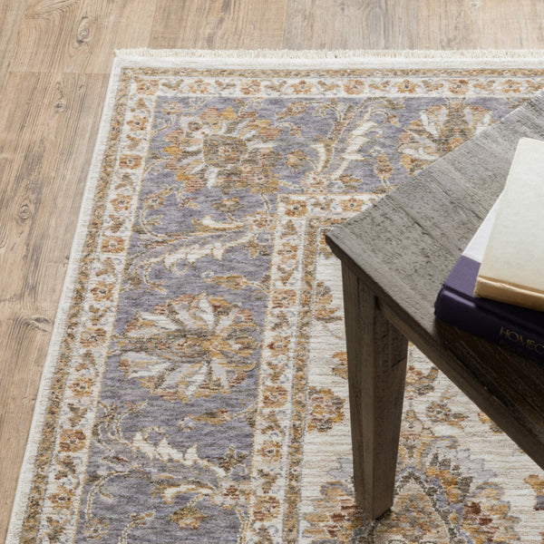 HomeRoots 2' X 8' Elegant Rust and Ivory Oriental Runner Rug – Stain Resistant, Durable, and Timeless Design 10' X 13' 509427
