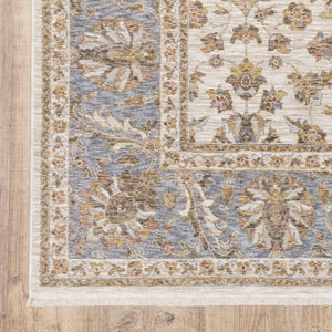 HomeRoots 2' X 8' Elegant Rust and Ivory Oriental Runner Rug – Stain Resistant, Durable, and Timeless Design 10' X 13' 509427
