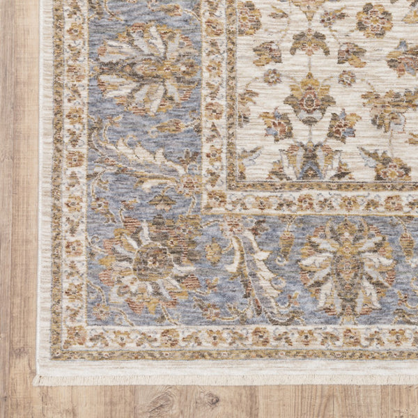 HomeRoots 2' X 8' Elegant Rust and Ivory Oriental Runner Rug – Stain Resistant, Durable, and Timeless Design 10' X 13' 509427
