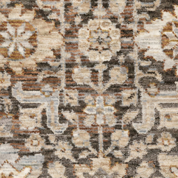 HomeRoots 2' Elegant Oriental Power Loom Runner Rug - Stain-Resistant, Stylish Fringe for High-Traffic Areas 8' X 11' 509440
