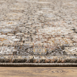 HomeRoots 2' Elegant Oriental Power Loom Runner Rug - Stain-Resistant, Stylish Fringe for High-Traffic Areas 10' X 13' 509441