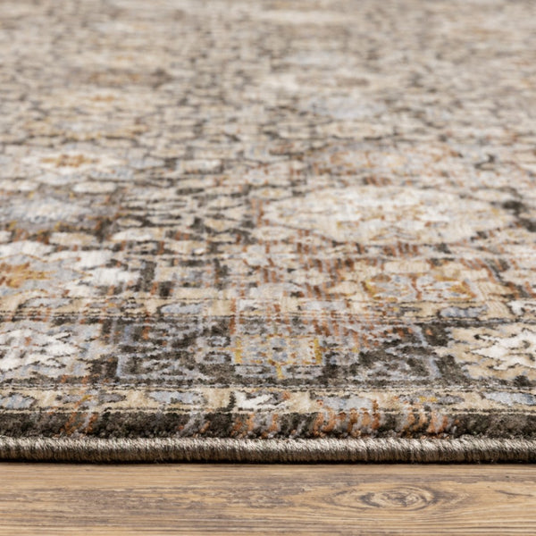 HomeRoots 2' Elegant Oriental Power Loom Runner Rug - Stain-Resistant, Stylish Fringe for High-Traffic Areas 10' X 13' 509441