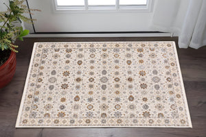 HomeRoots 2' Elegant Oriental Power Loom Runner Rug - Stain-Resistant, Stylish Fringe for High-Traffic Areas 3' x 5' 509444