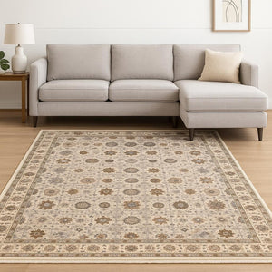 HomeRoots 2' Elegant Oriental Power Loom Runner Rug - Stain-Resistant, Stylish Fringe for High-Traffic Areas 7' X 10' 509446