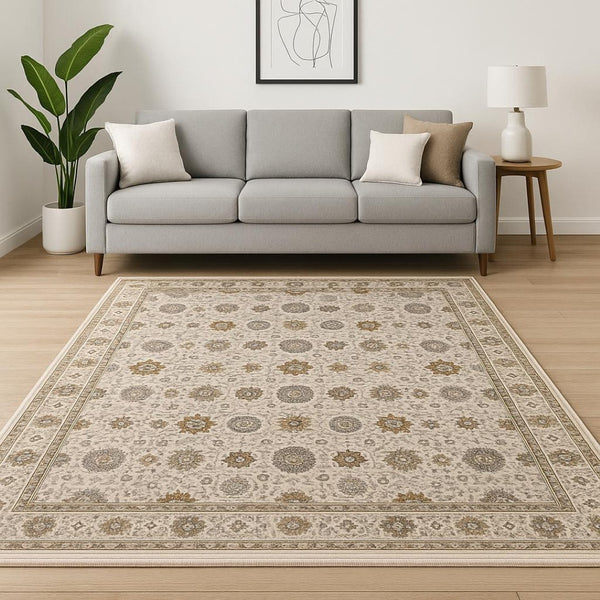 HomeRoots 2' Elegant Oriental Power Loom Runner Rug - Stain-Resistant, Stylish Fringe for High-Traffic Areas 10' X 13' 509448